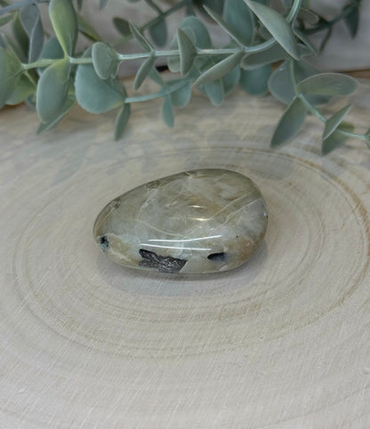 Pierre de lune verte de paume