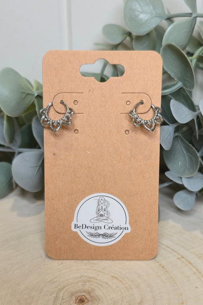 Boucles d’oreilles anneau Demi-Mandala 8mm