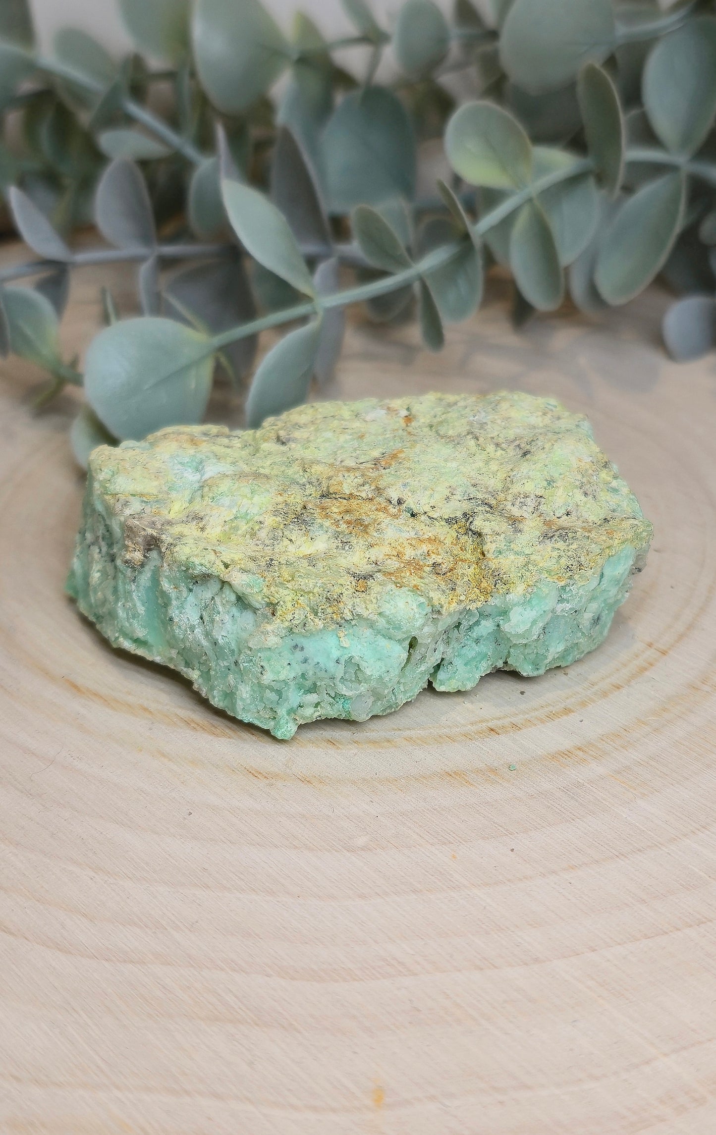 Chrysoprase brute du Brésil
