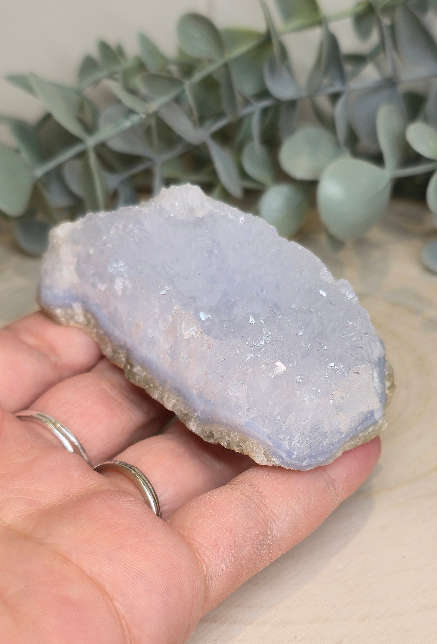 Amas de Calcédoine bleue