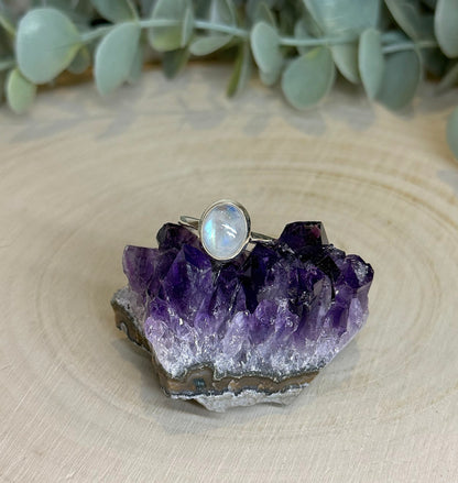 Bague Pierre de lune ovale