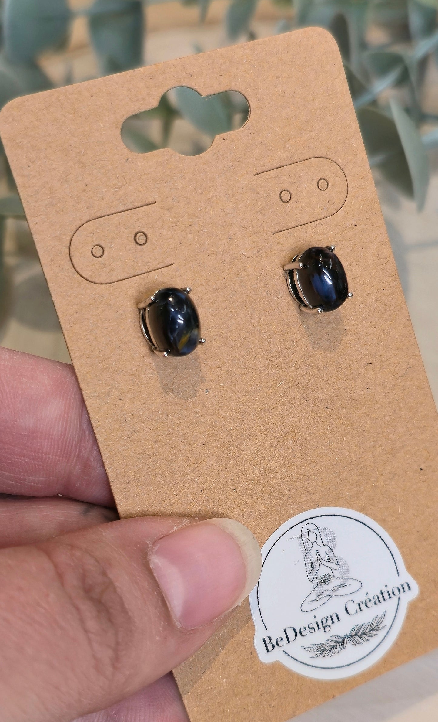 Boucles d’oreilles Pietersite