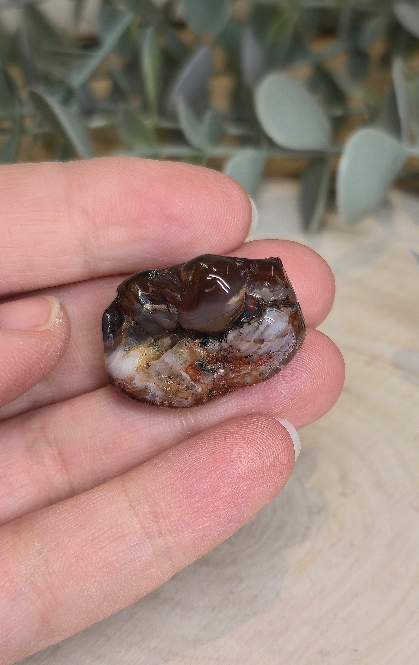 Agate feu barattée