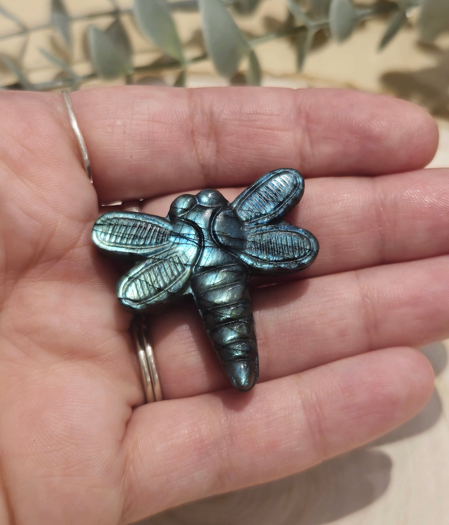 Libellule en Labradorite