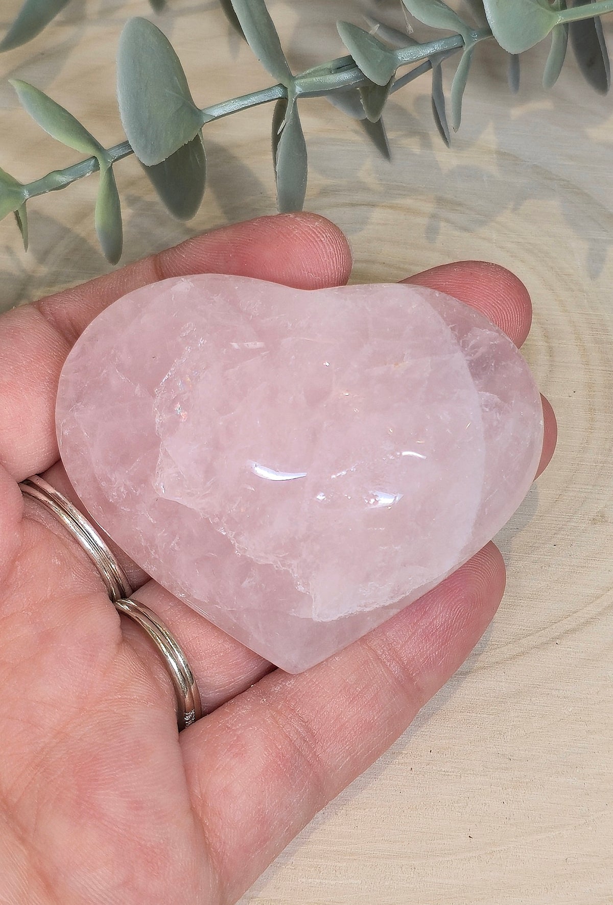 Coeur en Quartz rose