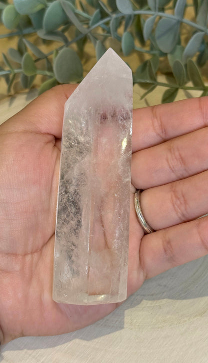 Pointe en Quartz clair de Madagascar