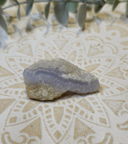 Agate dentelle bleue brute