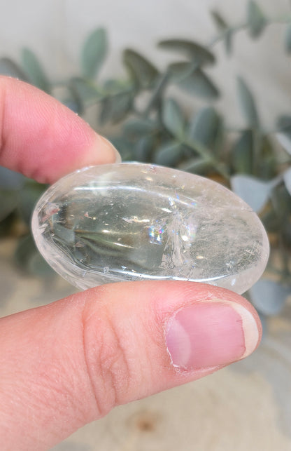 Pierre de paume en Quartz clair (extra clair)