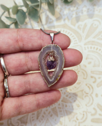 Collier Agate et Améthyste