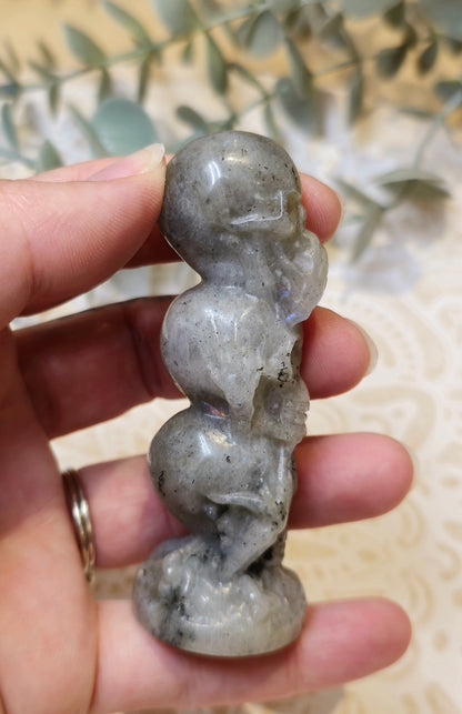 Crâne Labradorite - Rien dit, rien entendu, rien vu