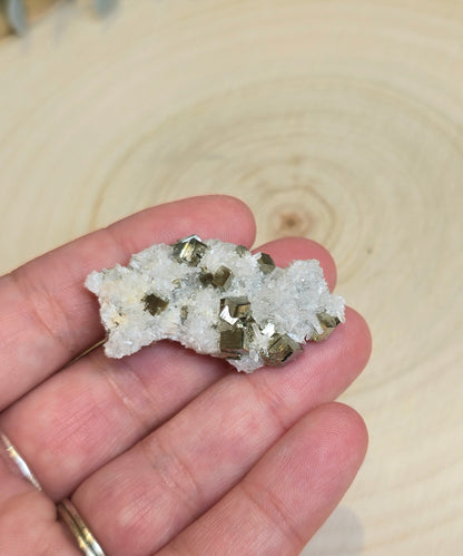 Pyrite dans Quartz clair brute