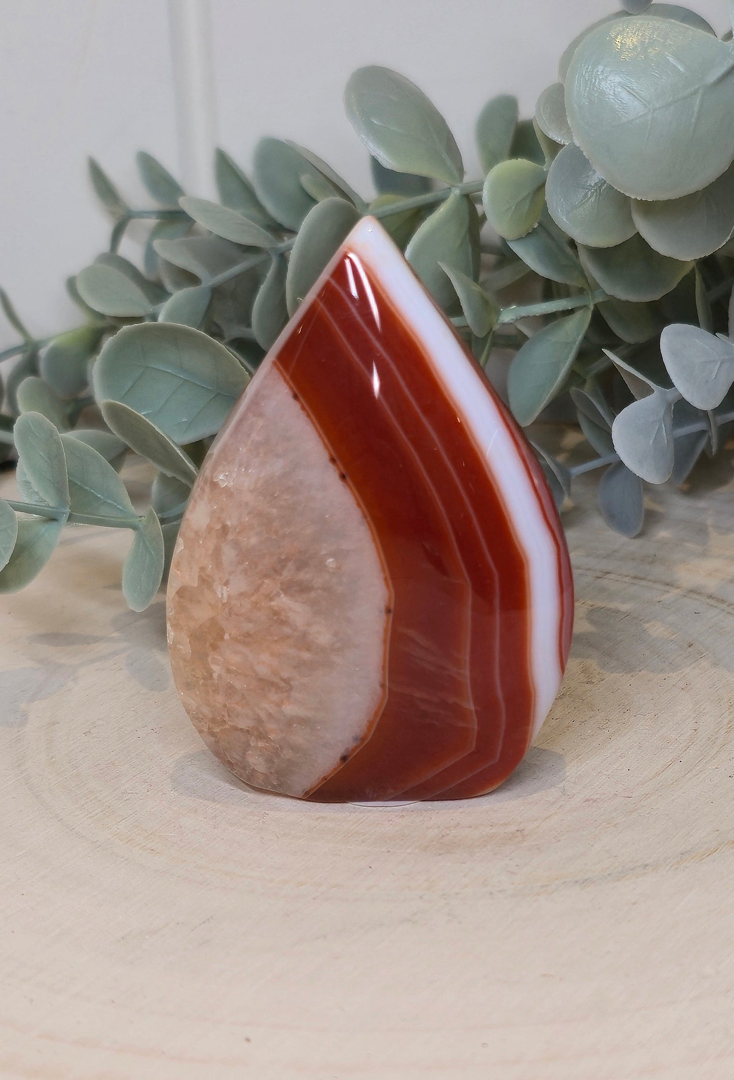 Flamme en Agate rouge rubanée