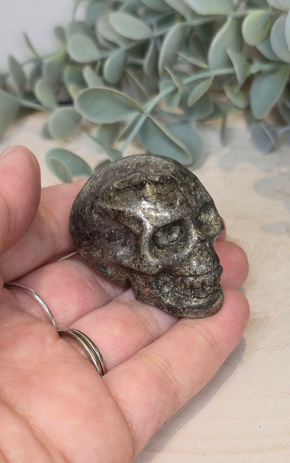 Crâne en Pyrite