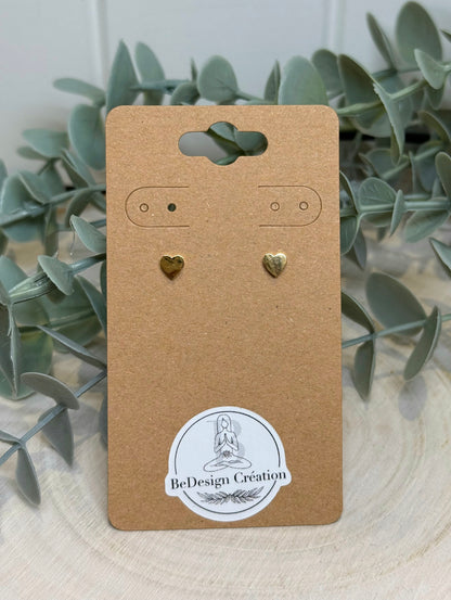 Boucles d’oreilles Coeur plein gold