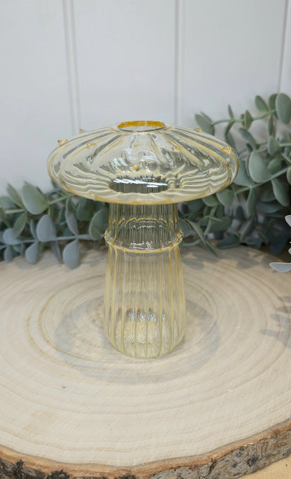 Vase champignon jaune