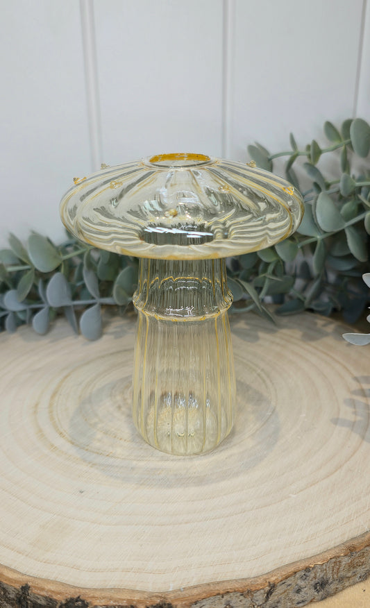 Vase champignon jaune
