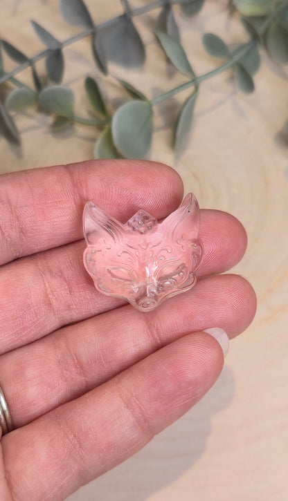 Masque de Renard en Quartz clair