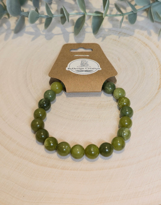 Bracelet Jade Néphrite Canadien 8mm