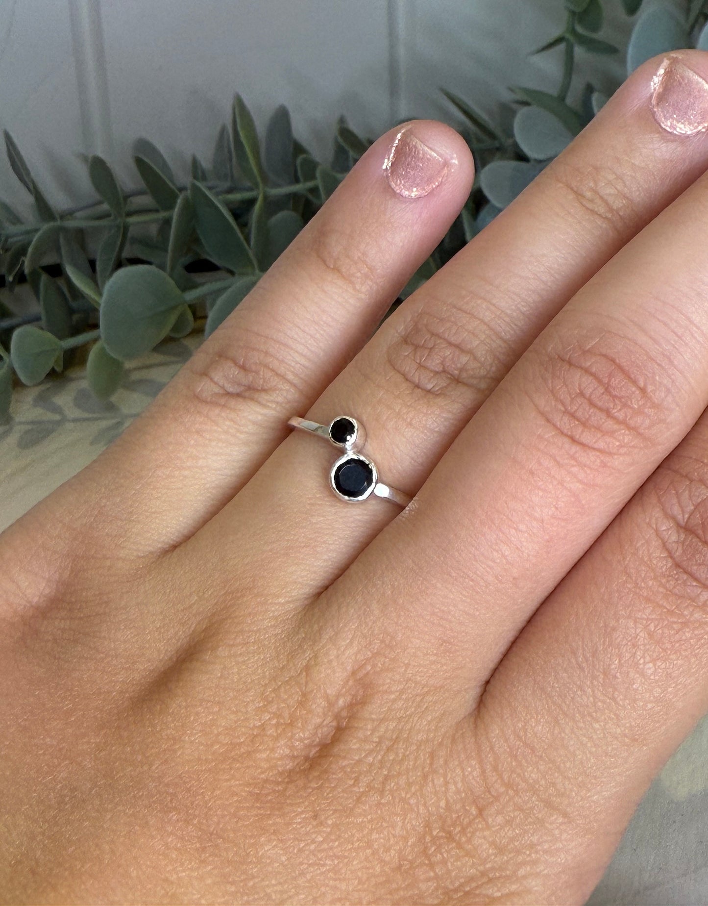 Bague double Onyx