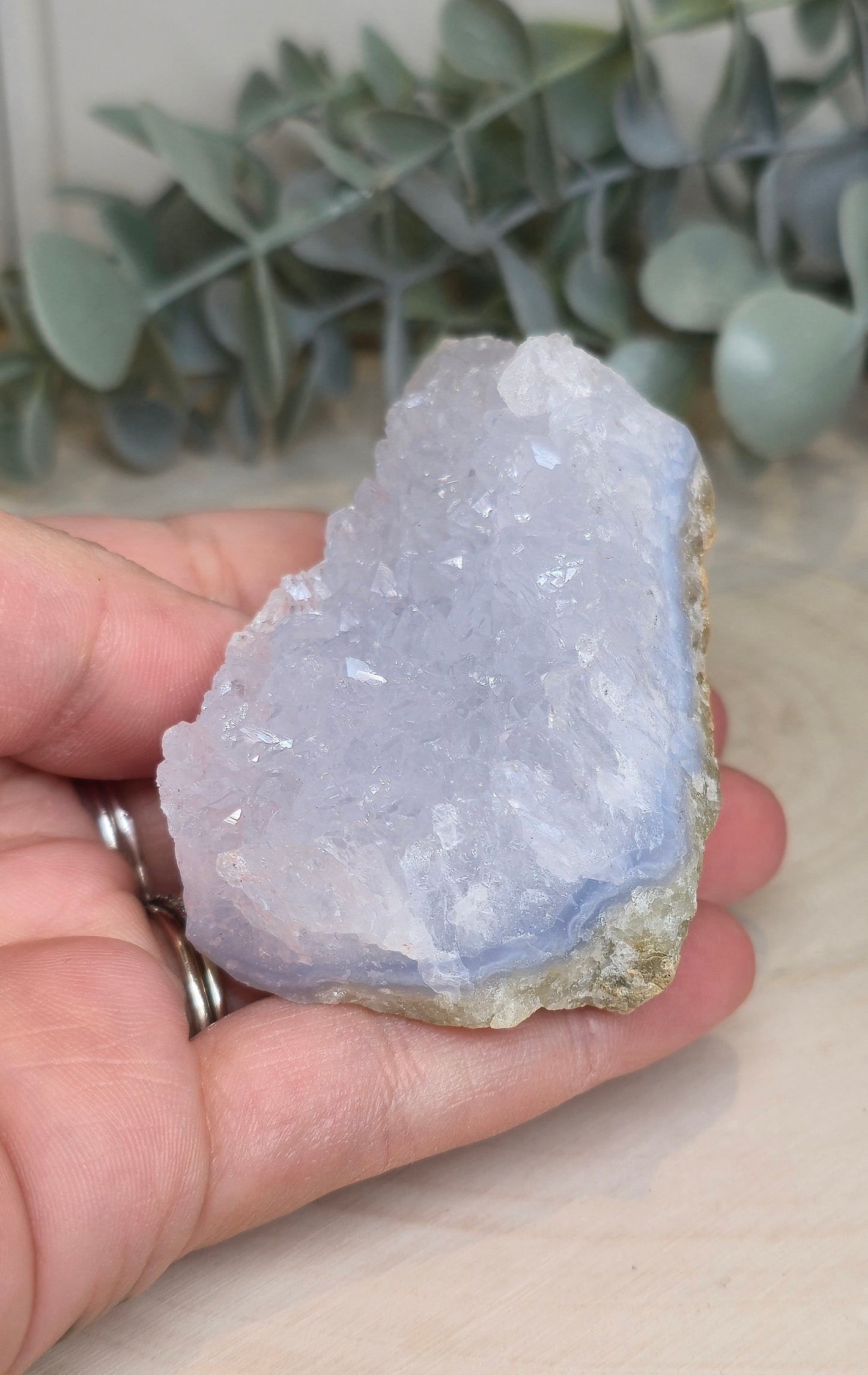 Amas de Calcédoine bleue