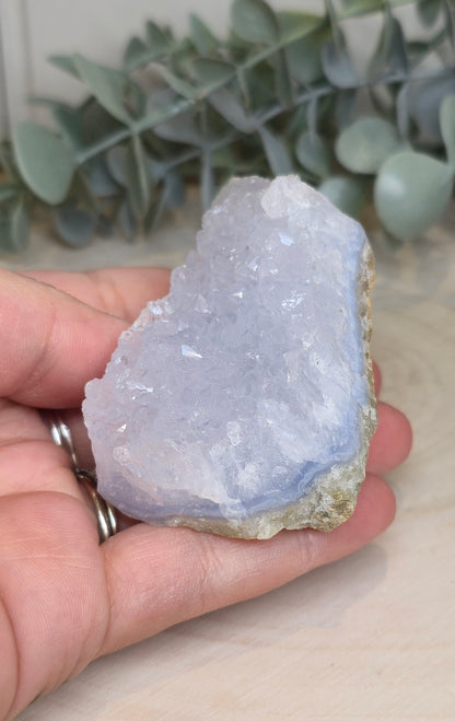 Amas de Calcédoine bleue