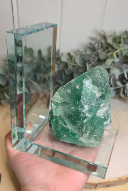 Appui livre en Fluorite brute