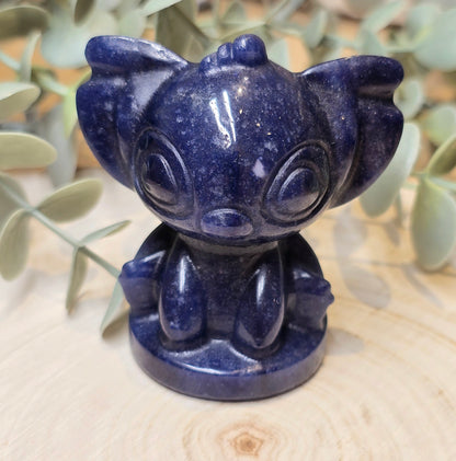 Stitch Aventurine bleue sur base