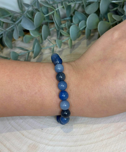 Bracelet Aventurine bleue 8mm