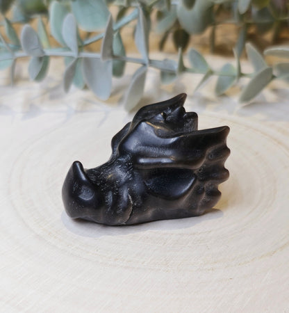 Dragon Obsidienne argenté