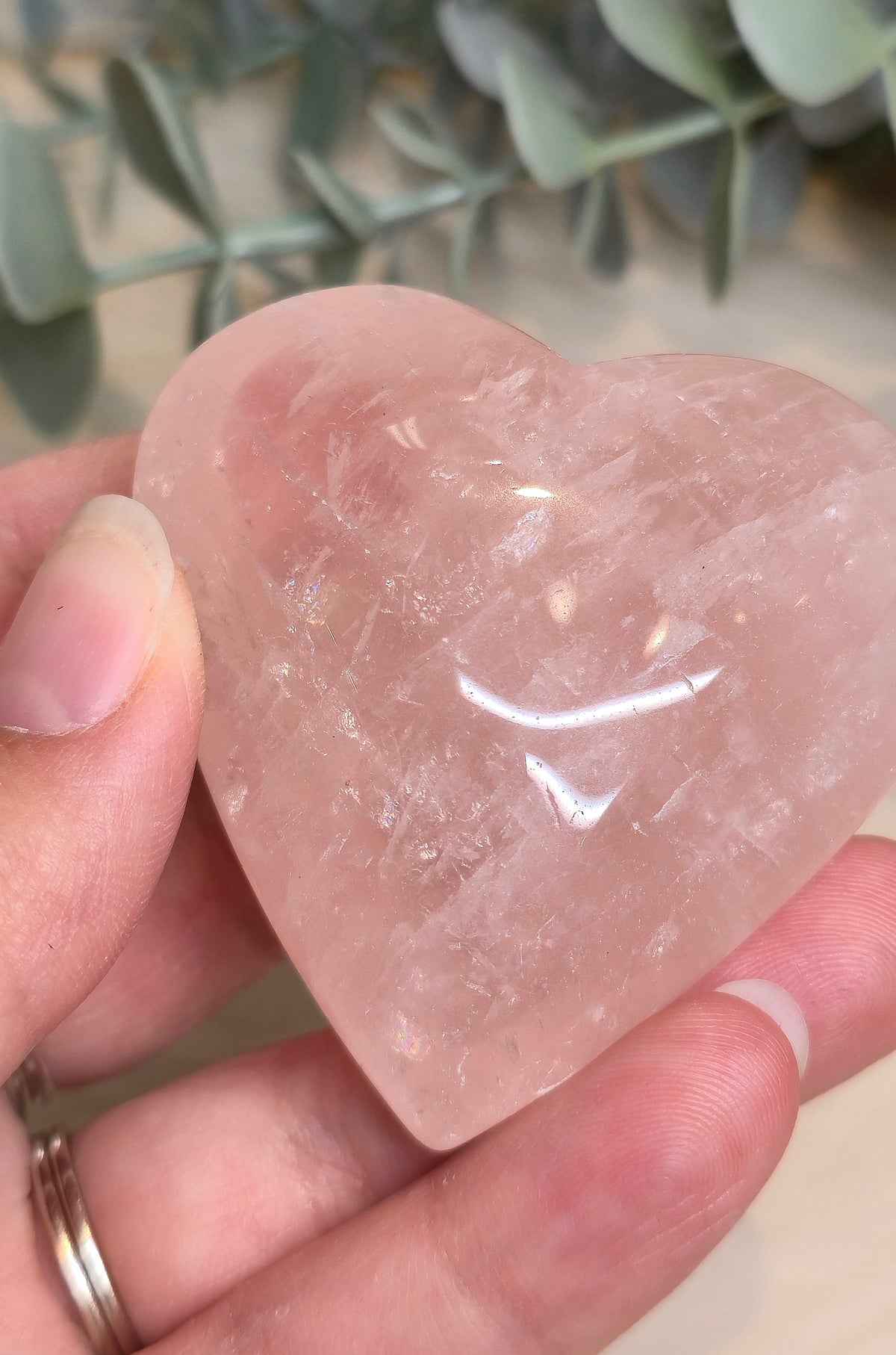 Coeur en Quartz rose