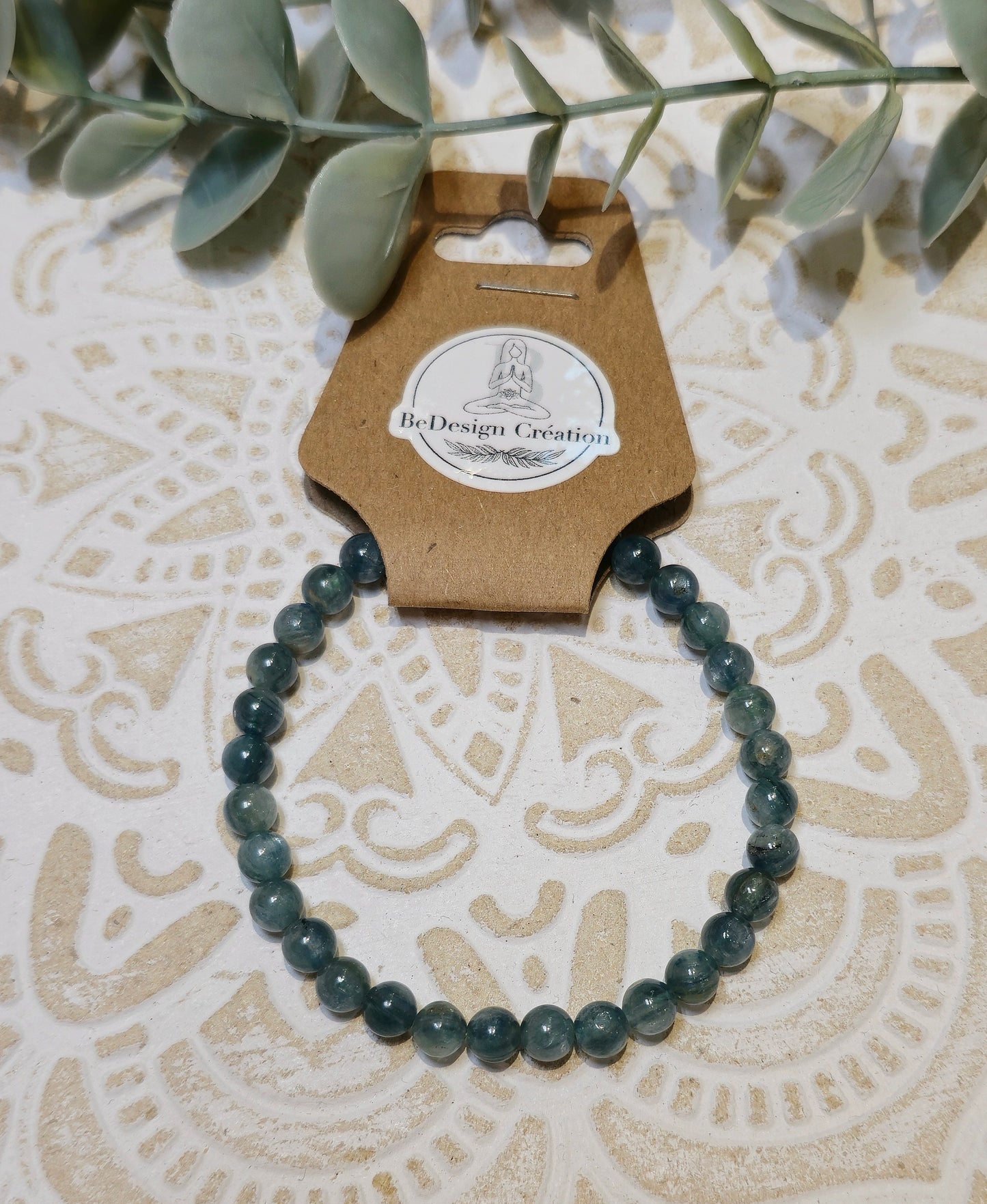 Bracelet Kyanite bleue verte 6mm