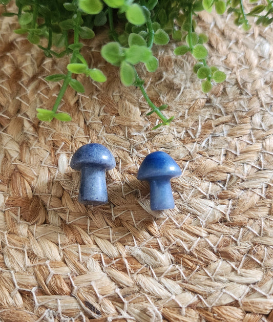 Champignon en Aventurine bleue