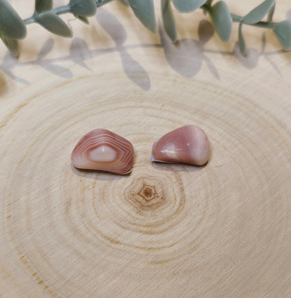 Agate Botswana Rose barattée