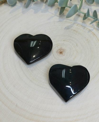 Coeur en Obsidienne Arc-en-ciel