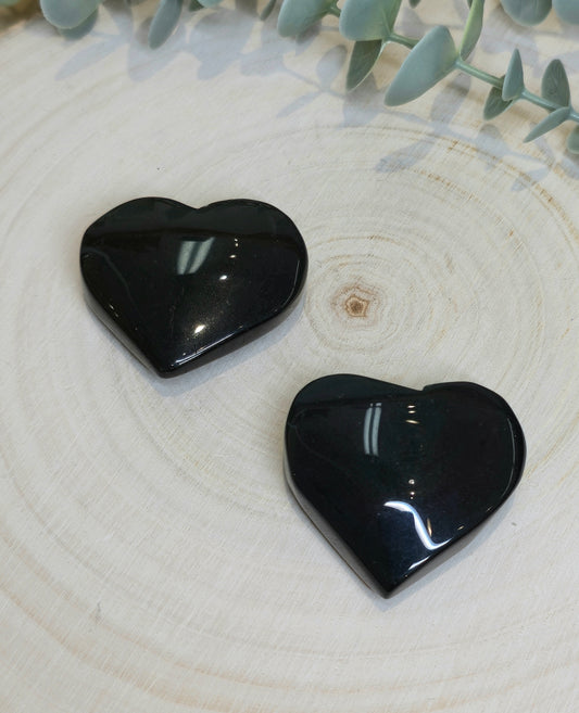 Coeur en Obsidienne Arc-en-ciel