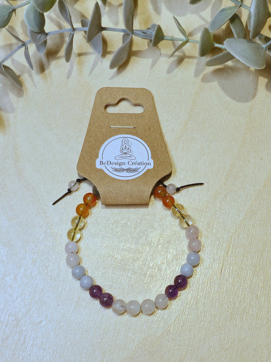 Bracelet Chakras avec pierres - pâle