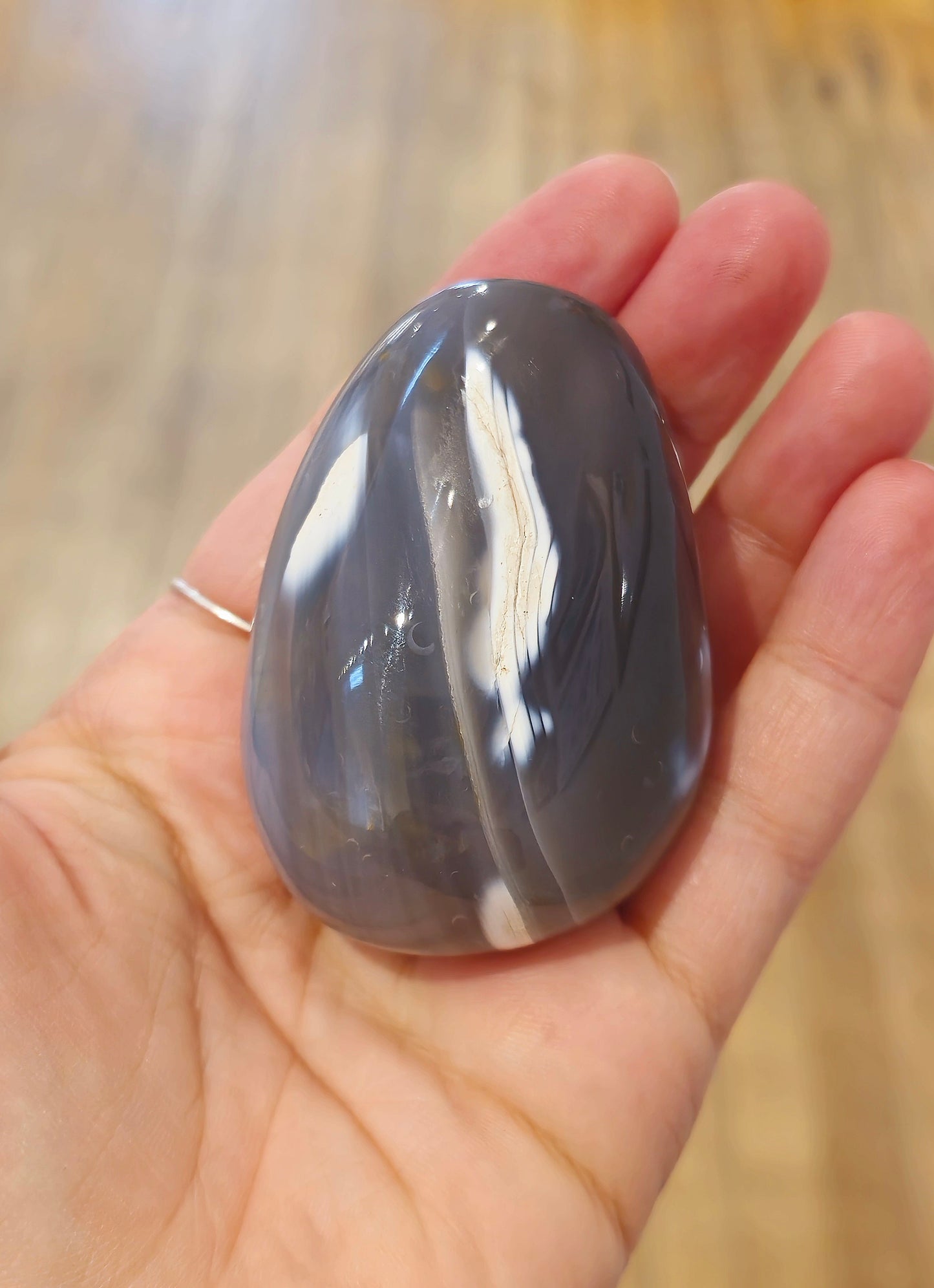 Pierre de paume Agate Orca