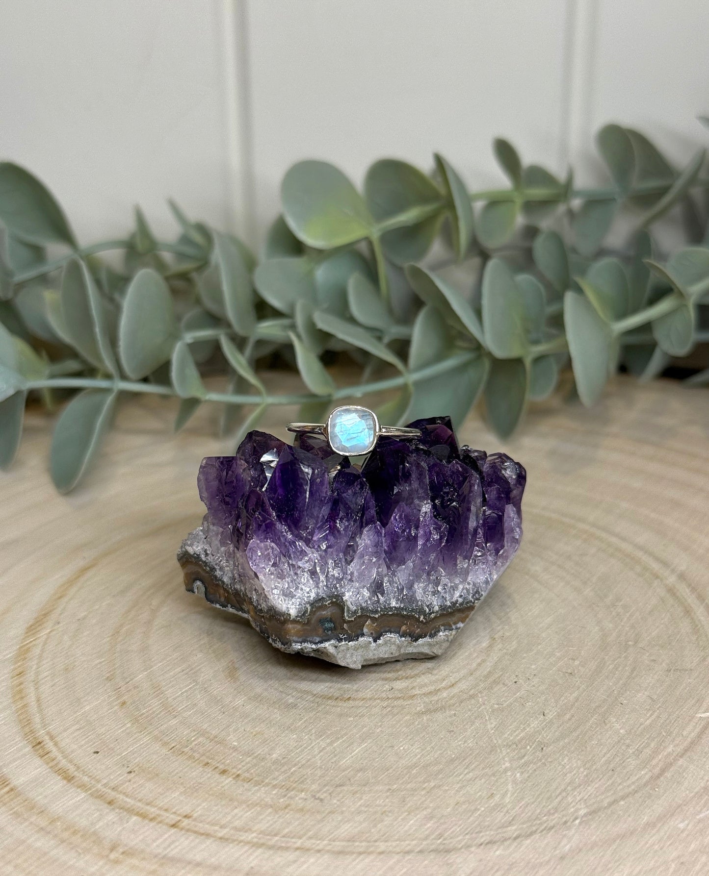 Bague carré Pierre de lune