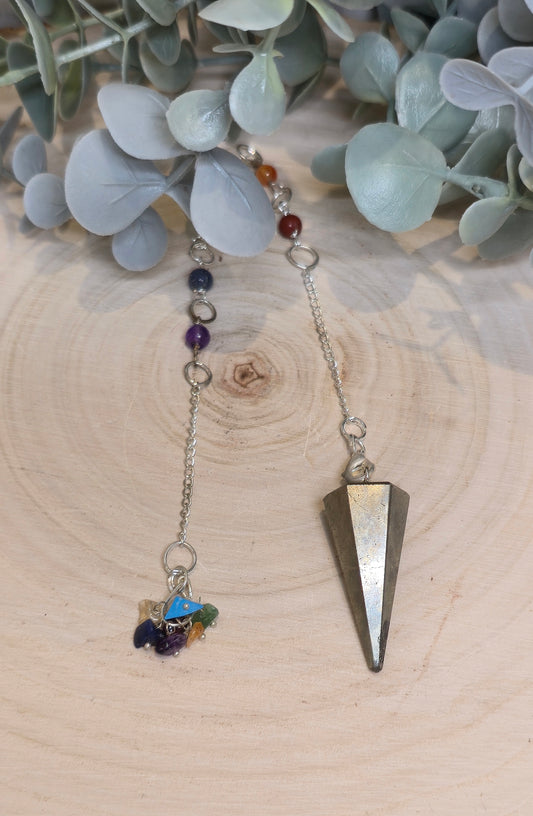 Pendule Pyrite chakras