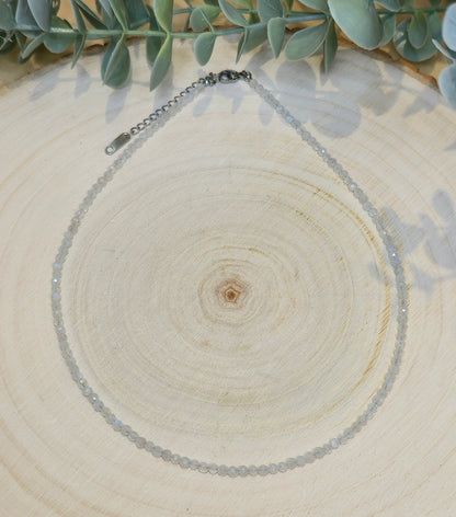 Collier Pierre de lune arc-en-ciel