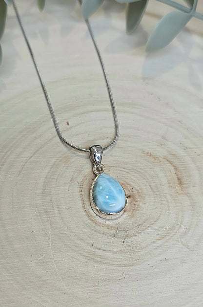 Collier Larimar en goutte