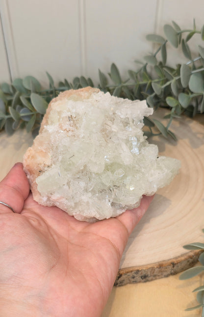 Apophylite verte, Scolécite et Stilbite d'Inde