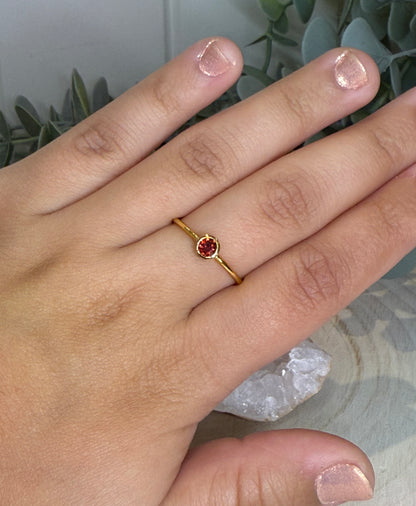 Bague Grenat gold
