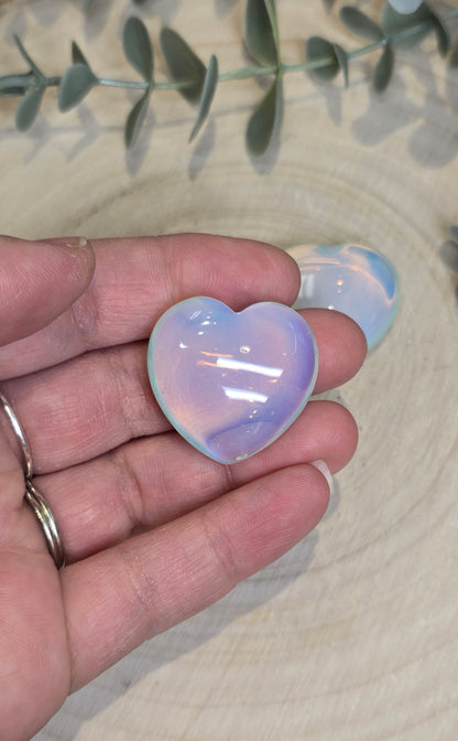 Coeur en Opalite (manmade)