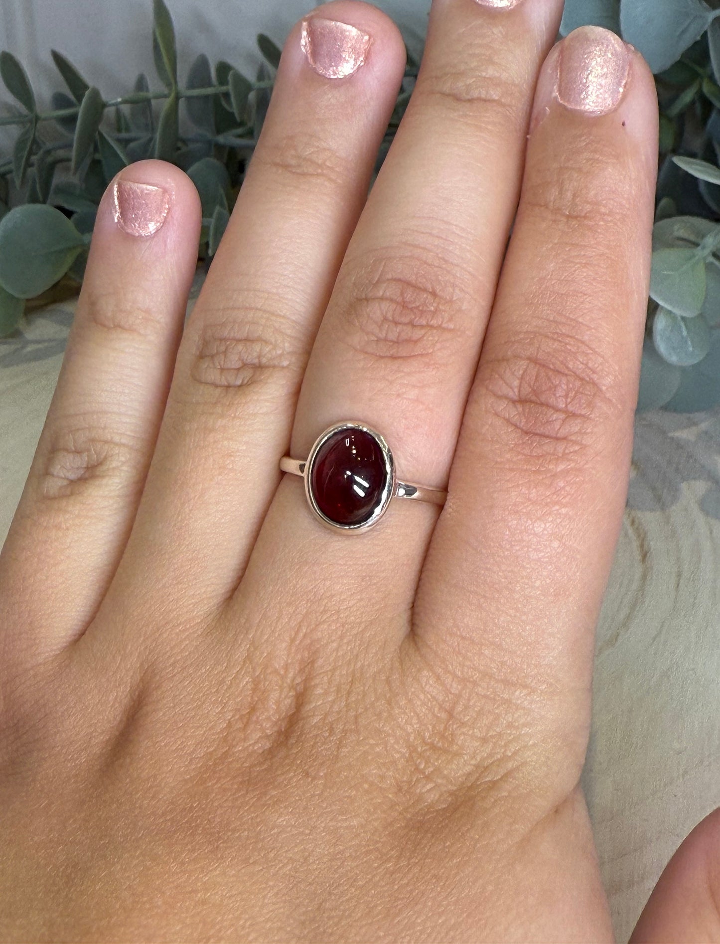 Bague Grenat ovale