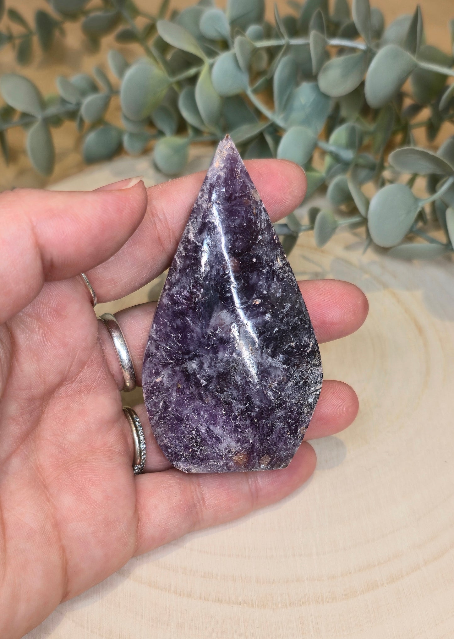 Flamme en Lépidolite