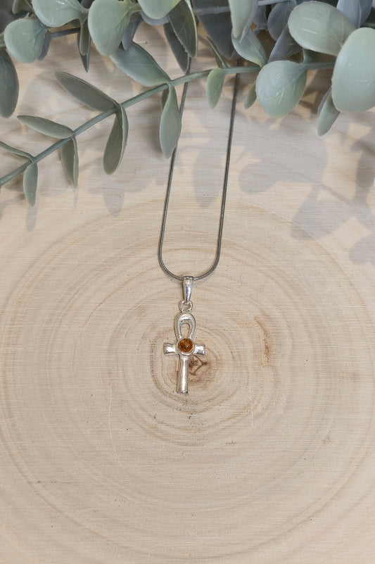 Collier Croix d’Anke Ambre baltique