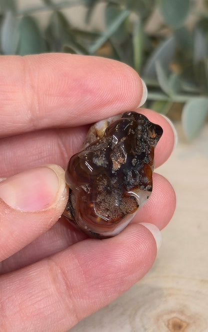 Agate feu barattée