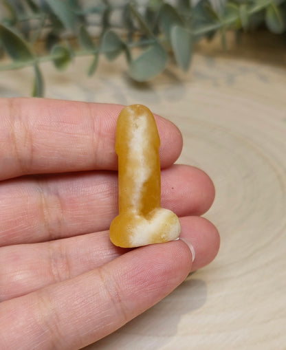 Pénis en Calcite jaune