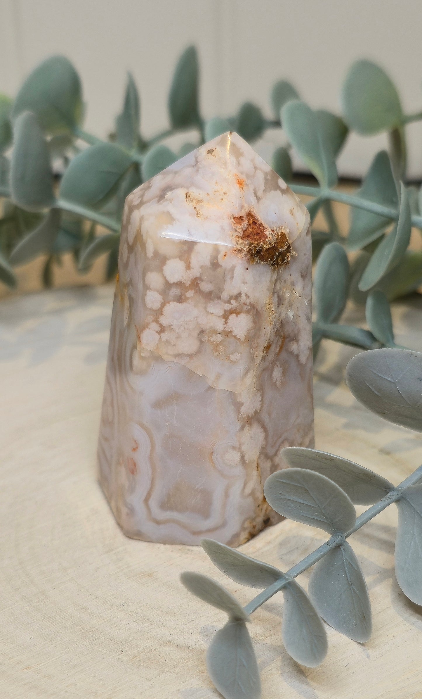 Pointe en Agate fleur de Madagascar